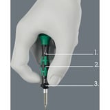 Wera Tool-Check Modular Micro 1, Bit-Satz schwarz/grün, 21-teilig, inkl. Handhalter Kraftform Micro 4mm
