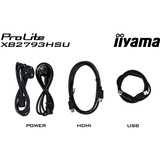iiyama ProLite XB2793HSU-B1, LED-Monitor 68.6 cm (27 Zoll), schwarz (matt), FullHD, IPS, HDMI, DP, USB-Hub, Lautsprecher, 120Hz Panel