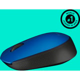 Logitech M171 Wireless, Maus blau, 3 Tasten, für Links- und Rechtshänder, kompatibel mit PC/Mac