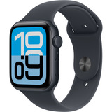 Apple Watch SE 3, Smartwatch schwarz, Aluminium, 44 mm, Sportarmband mitternacht S/M, Cellular