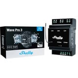 Shelly Wave Pro 3, Relais schwarz, 3 Kanäle mit je 16 A