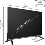 JVC LT-43VF7555, LED-Fernseher 108 cm (43 Zoll), schwarz, FullHD, Triple Tuner, TiVo