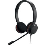 Jabra Evolve 20, Headset schwarz, Microsoft Teams-Version, USB-C und USB-A, Stereo