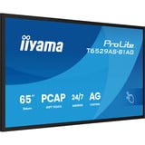 iiyama ProLite T6529AS-B1AG, LED-Monitor 164 cm (64.5 Zoll), schwarz (matt), UltraHD/4K, VA, Touchscreen, Android, USB-C