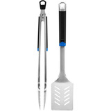 Napoleon Essential Grillbesteck-Set, 2-teilig silber/schwarz, Zange und Wender