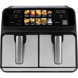 ProfiCook Doppel-Heißluftfritteuse PC-FR 1287 H edelstahl/schwarz, 2.200 Watt, 2 Körbe je 4 Liter