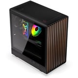 Krux Helio, Tower-Gehäuse schwarz/holz, Tempered Glass
