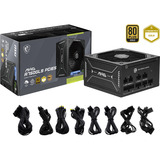 MSI MAG A750GLS PCIE5, PC-Netzteil schwarz, 1x 12VHPWR, 4x PCIe, Kabelmanagement, 750 Watt