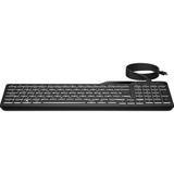 HP 400 Backlit Wired Keyboard, Tastatur schwarz, DE-Layout, Plunger