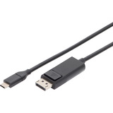 Digitus USB Gen 2 Adapterkabel USB-C > DisplayPort 4K schwarz, 2 Meter
