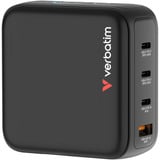 Verbatim Mini-GaN-Ladegerät mit Display schwarz, 140 Watt Gesamtleistung