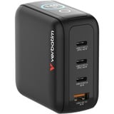 Verbatim Mini-GaN-Ladegerät mit Display schwarz, 140 Watt Gesamtleistung