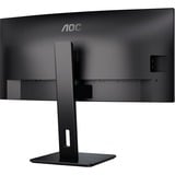 AOC CU34P3CV, LED-Monitor 86 cm (34 Zoll), schwarz, WQHD, VA, Curved, Adaptive-Sync, USB-Hub, 100Hz Panel