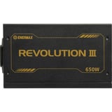 Enermax REVOLUTION III 650W, PC-Netzteil 1x 12-Pin High Power GPU, 2x PCIe Kabelmanagement, 650 Watt