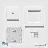 Homematic IP Wandtaster 2-fach (HmIP-WRC2-2), Schalter weiß