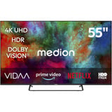Medion LIFE MD 855602, QLED-Fernseher 138.8 cm (55 Zoll), schwarz, UltraHD/4K, Triple Tuner, VIDAA