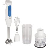 Braun Stabmixer MultiQuick 3 MQ30202M weiß/blau, 900 Watt, mit Zerkleinerer und Schneebesen