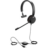 Jabra Evolve 30 II, Headset schwarz, Microsoft Teams-Version, 3,5 mm Klinkenstecker, USB C und USB A, Mono