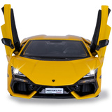 Jamara Lamborghini Revuelto Diecast, Modellfahrzeug gelb, Maßstab 1:24, inkl. Knopfzellen