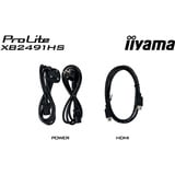iiyama ProLite XB2491HS-B1, LED-Monitor 60.5 cm (23.8 Zoll), schwarz (matt), FullHD, IPS, HDMI, DP, ergonomischer Standfuß, 120Hz Panel