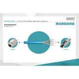 Digitus Professional Cat.6a U/FTP Verlegekabel simplex, Eca blau, 500 Meter Trommel