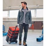 EINHELL Systemkoffer E-Case L, Werkzeugkiste schwarz/dunkelrot, mit Räder