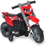 Jamara Ride-on Motorrad Power Bike, Kinderfahrzeug rot, 6V