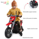 Jamara Ride-on Motorrad Power Bike, Kinderfahrzeug rot, 6V