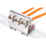 Digitus Hutschienenadapter für 3x Keystone Modul edelstahl