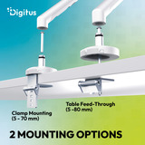 Digitus Single Design Monitorhalterung, 35", 10 kg weiß