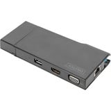 Digitus Universal Travel Docking Station , Dockingstation HDMI, USB, USB-C, VGA, RJ-45, Kartenleser