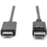 Digitus Adapterkabel DisplayPort > HDMI 4K schwarz, 1 Meter