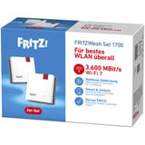 FRITZ!  Set 1700 2er-Pack, Repeater weiß/grau, Wi-Fi 7 mit bis zu 3,6 GBit/s