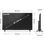 SHARP 40HE2745E, LED-Fernseher 101 cm (40 Zoll), schwarz, FullHD, Triple Tuner