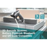 Digitus 2D Bluetooth Barcode Scanner, Barcode-Scanner schwarz, Akkubetrieb, mit Halterung, QR-Code kompatibel