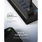 ICY BOX IB-AC6110a, USB-Hub schwarz