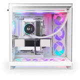 NZXT H9 Flow RGB , Tower-Gehäuse weiß (matt), Tempered Glass x 2