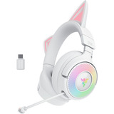 Razer Kraken Kitty V3 Pro, Gaming-Headset weiß, Bluetooth, USB-Dongle, USB-Kabel