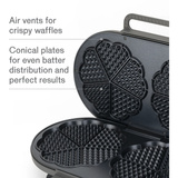 Wilfa Waffeleisen Joy Double WM5BD-200P schwarz, 1.000 Watt