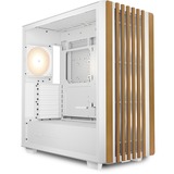 Sharkoon Rebel C70G RGB , Tower-Gehäuse weiß/holz, Tempered Glass