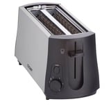 Cloer Toaster 3710 silber/schwarz, 1.380 Watt, für 4 Scheiben Toast