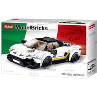 Sluban ModelBricks Weißer italienischer Sportwagen, Konstruktionsspielzeug 