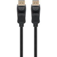 goobay Kabel DisplayPort Stecker > DisplayPort Stecker, 8K / 120Hz schwarz, 1 Meter, 40 Gbit/s, DisplayPort 2.0 / 2.1
