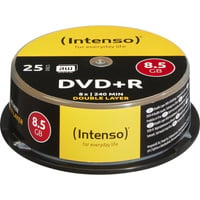 Intenso DVD+R DL 8,5 GB, DVD-Rohlinge 8fach, 25 Stück