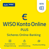 Buhl Data WISO Konto Online Plus 365, Finanz-Software Deutsch, 1 Lizenz, 1 Jahr