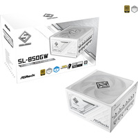 ASRock Steel Legend SL-850GW, PC-Netzteil weiß, 1x 12-Pin High Power GPU, 2x PCIe, Kabelmanagement, 850 Watt