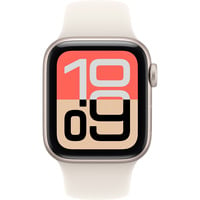 Apple Watch SE 3, Smartwatch silber, Aluminium, 40 mm, Sportarmband polarstern S/M, Cellular