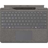 Microsoft Surface Pro Keyboard mit Slim Pen, Tastatur platin, DE-Layout, für Surface Pro (11. Edition)/10 for Business/9/8