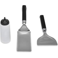 TestA Grillplatten-Starter-Set, 3-teilig, Wender edelstahl/schwarz, 2 Wender, 1 Marinadenflasche