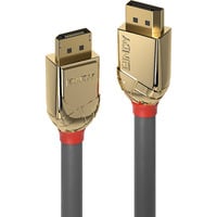 Lindy DisplayPort 1.4 Kabel, Gold Line grau, 3m